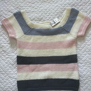 Tilly's Blue and Cream Knit Sweater